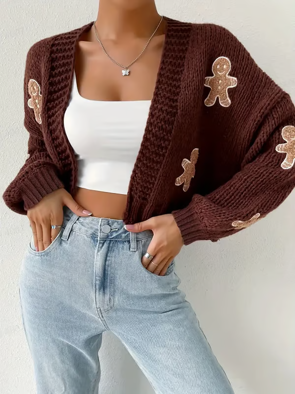 Holiday Gingerbread Man Cardi