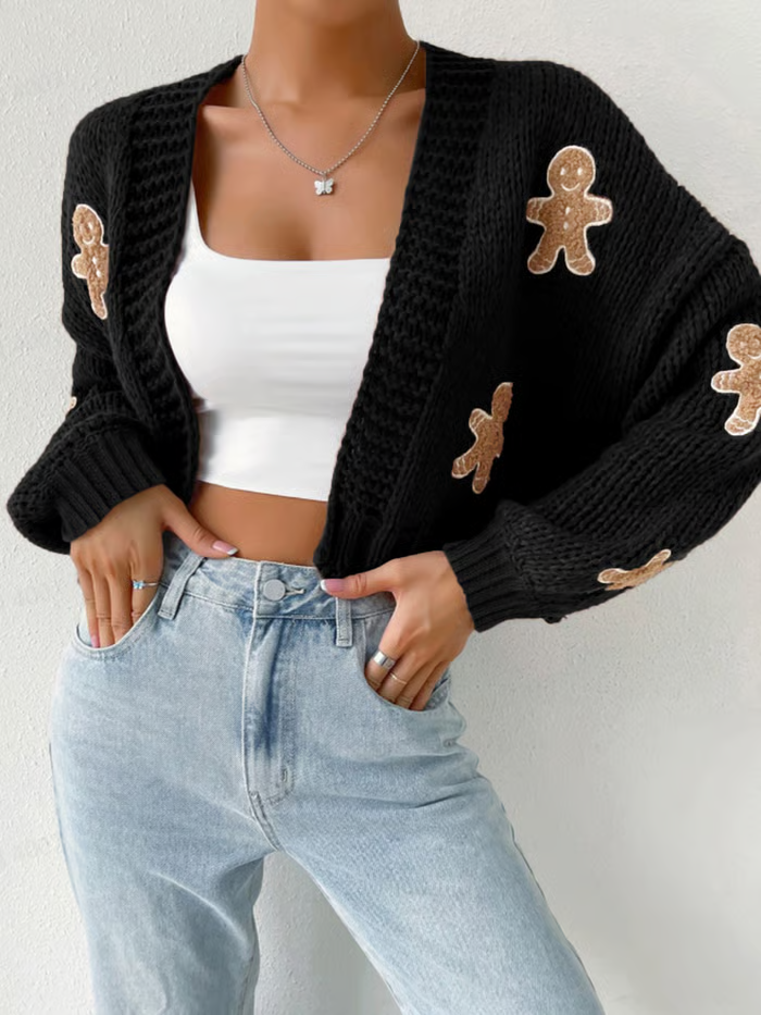Holiday Gingerbread Man Cardi