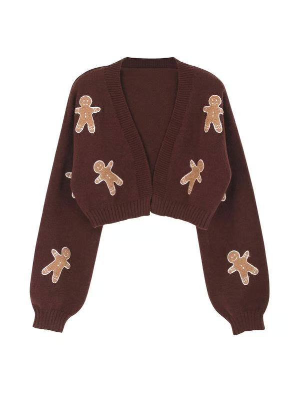 Holiday Gingerbread Man Cardi