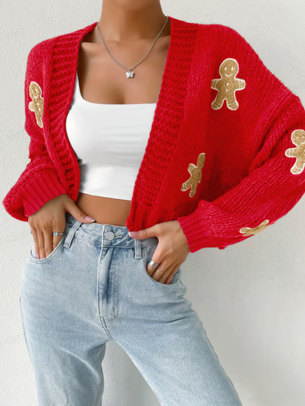 Holiday Gingerbread Man Cardi
