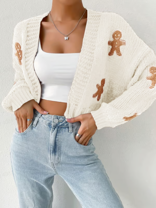 Holiday Gingerbread Man Cardi