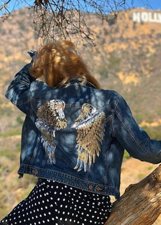 Angel Wing Denim Jacket