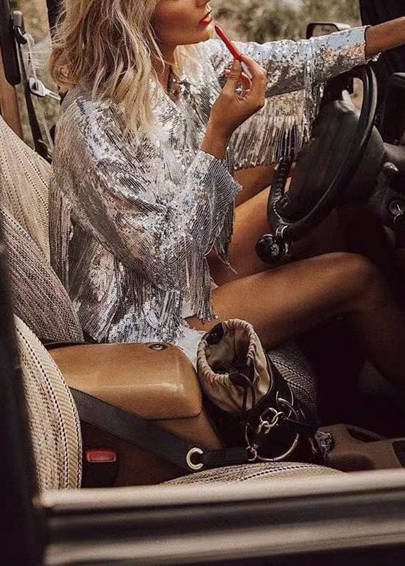 Hip Cowgirl Rodeo Tassel Sequin Jacket