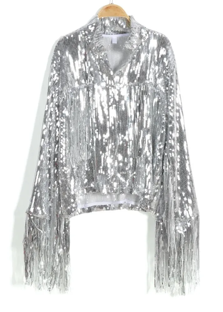 Hip Cowgirl Rodeo Tassel Sequin Jacket