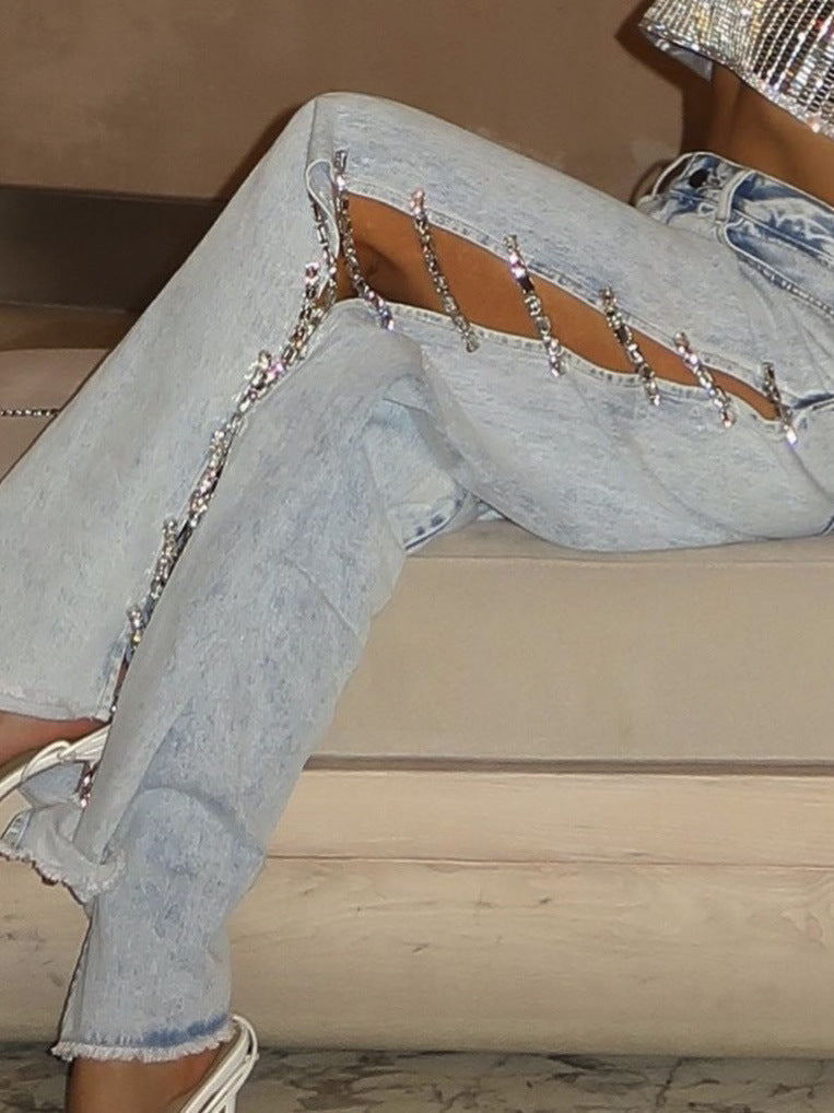 Covered In Diamonds Relaxed Jeans