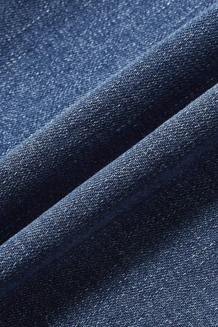 Washed Flap Pocket Low Rise Straight Leg Jeans